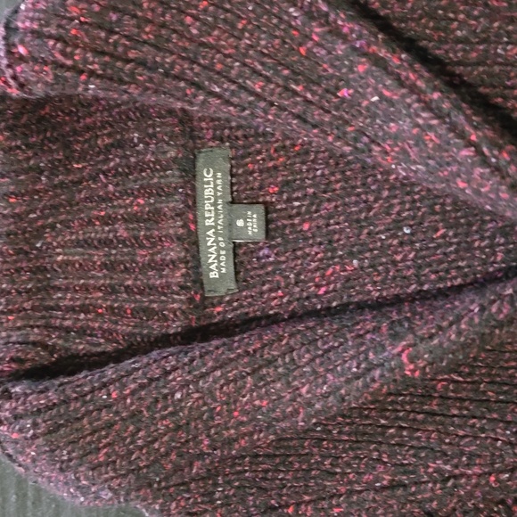 Banana Republic Mens Italian Yarn Cardigan Burgundy - Picture 2 of 3